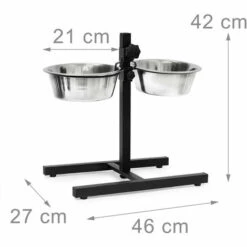 RELAXDAYS 2 Pièces Home Sweet Hund Deluxe L Avec Un Tabouret Niche Pour Chien Et Une Double Gamelle Hauteur Réglable, Noir 9 RELAXDAYS 2 Pièces Home Sweet Hund Deluxe L Avec Un Tabouret Niche Pour Chien Et Une Double Gamelle Hauteur Réglable, Noir -Niche, chenil, enclos et parc pour chien Soldes 2022 10367682 5