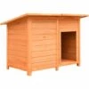 VidaXL Niche Pour Chiens Bois De Pin Et De Sapin Solide 120x77x86 Cm - Brun