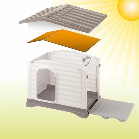 Ferplast Panneaux Isolants DOGVILLA Kit De Panneaux D'isolation Pour Niches Dogvilla. Variante 70 - Mesures: 62 X 43 X H 8 Cm - 4 Ferplast Panneaux Isolants DOGVILLA Kit De Panneaux D'isolation Pour Niches Dogvilla. Variante 70 - Mesures: 62 X 43 X H 8 Cm - – Image 4