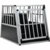 VIDAXL Cage Pour Chien Avec Une Porte 65 X 91 X 69,5 Cm - Accessoires Pour Chiens - Niches Pour Chiens - Argent - Argent