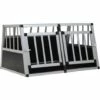 VIDAXL Cage Pour Chien à Double Porte 89 X 69 X 50 Cm - Accessoires Pour Chiens - Niches Pour Chiens - Argent - Argent