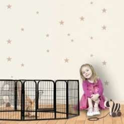 Relaxdays Enclos Pour Chiots, Petits Chiens, Chiots, Pour L’intérieur, Stable, Extérieur, Parc, Taille M, Noir -Niche, chenil, enclos et parc pour chien Soldes 2022 14807288 3