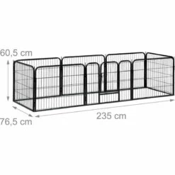 Relaxdays Enclos Pour Chiots, Petits Chiens, Chiots, Pour L’intérieur, Stable, Extérieur, Parc, Taille M, Noir -Niche, chenil, enclos et parc pour chien Soldes 2022 14807288 5