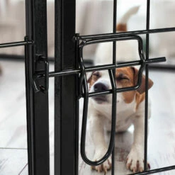 Relaxdays Enclos Pour Chiots, Petits Chiens, Chiots, Pour L’intérieur, Stable, Extérieur, Parc, Taille L, Noir -Niche, chenil, enclos et parc pour chien Soldes 2022 14807296 4