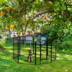 Relaxdays Enclos Pour Chiots, Petits Chiens, Chiots, Pour L’intérieur, Stable, Extérieur, Parc, Taille XL, Noir -Niche, chenil, enclos et parc pour chien Soldes 2022 14807310 3