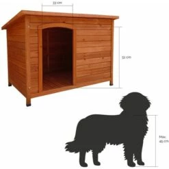 Niche Pour Chien Gardiun Lupy 76x116x82 Cm Monopente - Chien De Grande Taille -Niche, chenil, enclos et parc pour chien Soldes 2022 15545493 5