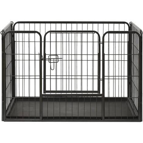 VidaXL Parc Pour Chiots Acier 93 X 63 X 61 Cm 2 VidaXL Parc Pour Chiots Acier 93 X 63 X 61 Cm – Image 2