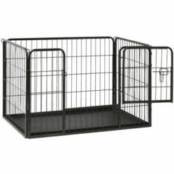 VidaXL Parc Pour Chiots Acier 93 X 63 X 61 Cm 7 VidaXL Parc Pour Chiots Acier 93 X 63 X 61 Cm -Niche, chenil, enclos et parc pour chien Soldes 2022 15632649 3