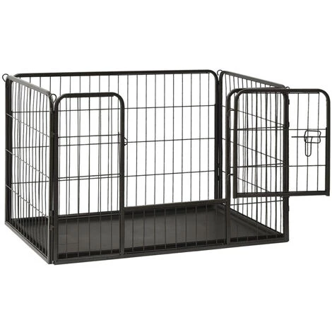 VidaXL Parc Pour Chiots Acier 93 X 63 X 61 Cm 3 VidaXL Parc Pour Chiots Acier 93 X 63 X 61 Cm – Image 3