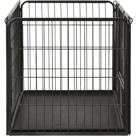 VidaXL Parc Pour Chiots Acier 93 X 63 X 61 Cm 4 VidaXL Parc Pour Chiots Acier 93 X 63 X 61 Cm – Image 4