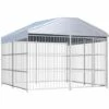 VidaXL Chenil D'extérieur Avec Toit Pour Chiens 300 X 300 X 200 Cm - Argent