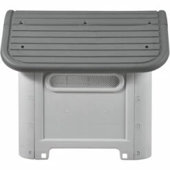 Niche PVC Avec Trou D'Aération Gris Et Noir 75 X 59 X 66 Cm [en.casa] -Niche, chenil, enclos et parc pour chien Soldes 2022 16436557 3