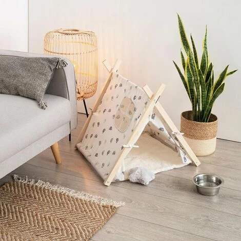 ATMOSPHERA, CRÉATEUR D'INTÉRIEUR Tente Déco Pour Chien - Blanc 2 ATMOSPHERA, CRÉATEUR D'INTÉRIEUR Tente Déco Pour Chien - Blanc – Image 2