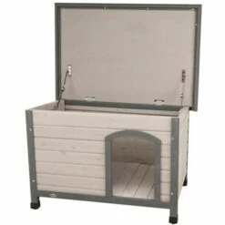 CHADOG Natura Niche Pour Chiens Classic à Toit Plat, S-M: 85 × 58 × 60 Cm, Gris -Niche, chenil, enclos et parc pour chien Soldes 2022 17323914 3