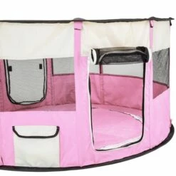 HELLOSHOP26 Parc à Chiots 114 X 60,5 Cm Avec Sol Amovible Rose - Rose -Niche, chenil, enclos et parc pour chien Soldes 2022 17988422 4