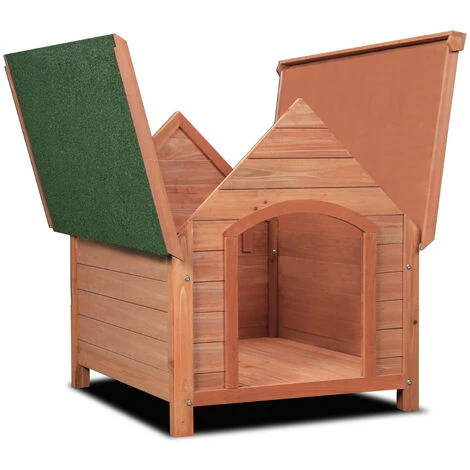 DEUBA Niche Pour Chiens Avec Toit En Pente Et Renforcé- Abri Pour Chien En Bois - 85x71x88 4 DEUBA Niche Pour Chiens Avec Toit En Pente Et Renforcé- Abri Pour Chien En Bois - 85x71x88 – Image 4