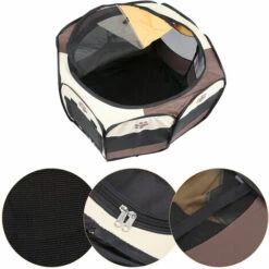 WYCTIN Hofuton Parc à Chiots Chiens, Enclos Pliable Pour Animaux, Café 8 WYCTIN Hofuton Parc à Chiots Chiens, Enclos Pliable Pour Animaux, Café -Niche, chenil, enclos et parc pour chien Soldes 2022 18613425 4