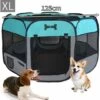 MC Star Oxford Enclos Pliable Grand Parc Pour Animaux Chiens, Chiots, Chats, Lapins, Cochons D'Inde à L'intérieur Ou à L'extérieur - 125x125x64cm - Vert - Vert