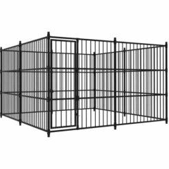 VidaXL Chenil D'extérieur Pour Chiens 300 X 300 X 185 Cm - Noir