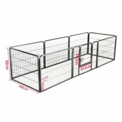 Yaheetech 8 Panneaux Parc Pour Chien 80 L X 60 H Cm Enclos Métal Pour Chiot Lapin Cochons Inde Petit Rongeur Pet Playpen -Niche, chenil, enclos et parc pour chien Soldes 2022 19247064 5