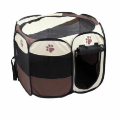 WYCTIN Hofuton Parc à Chiot, Enclos Pour Petits Animaux, Café Et Blanc, Matériau: Tissu 600D Oxford 7 WYCTIN Hofuton Parc à Chiot, Enclos Pour Petits Animaux, Café Et Blanc, Matériau: Tissu 600D Oxford -Niche, chenil, enclos et parc pour chien Soldes 2022 19490144 3