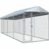 YOUTHUP Chenil Extérieur Avec Toit Pour Chiens 7,6x1,9x2,4 M