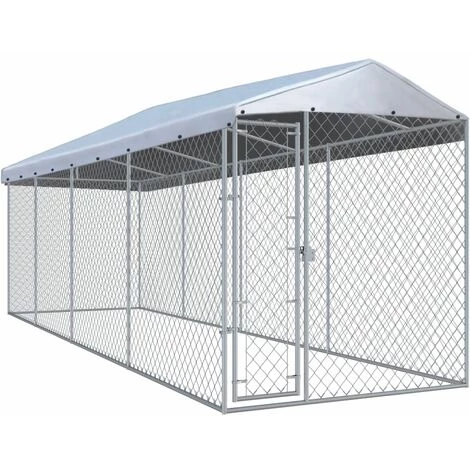 YOUTHUP Chenil Extérieur Avec Toit Pour Chiens 7,6x1,9x2,4 M 1 YOUTHUP Chenil Extérieur Avec Toit Pour Chiens 7,6x1,9x2,4 M