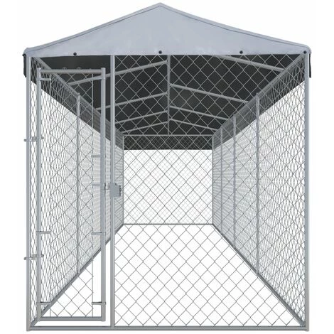 YOUTHUP Chenil Extérieur Avec Toit Pour Chiens 7,6x1,9x2,4 M 2 YOUTHUP Chenil Extérieur Avec Toit Pour Chiens 7,6x1,9x2,4 M – Image 2