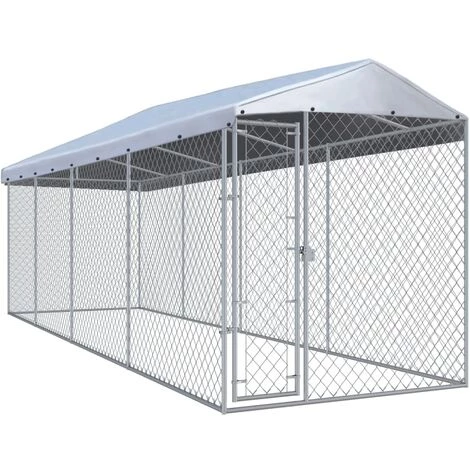 YOUTHUP Chenil Extérieur Avec Toit Pour Chiens 7,6x1,9x2,4 M 5 YOUTHUP Chenil Extérieur Avec Toit Pour Chiens 7,6x1,9x2,4 M – Image 5