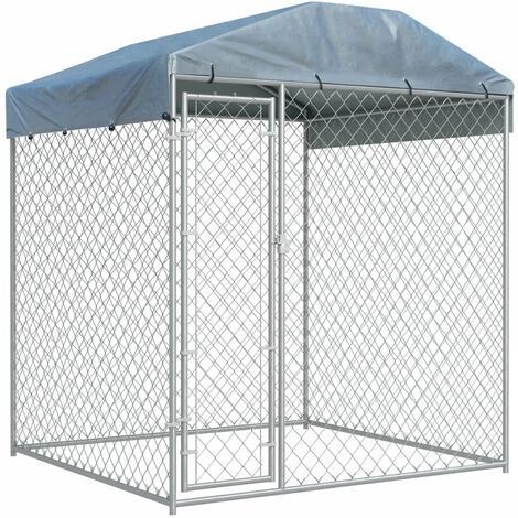 ASUPERMALL Chenil D'exterieur Avec Toit Pour Chiens 2x2x2,1 M 1 ASUPERMALL Chenil D'exterieur Avec Toit Pour Chiens 2x2x2,1 M