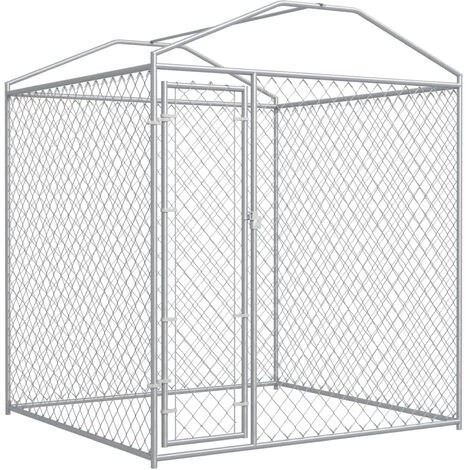 ASUPERMALL Chenil D'exterieur Avec Toit Pour Chiens 2x2x2,1 M 2 ASUPERMALL Chenil D'exterieur Avec Toit Pour Chiens 2x2x2,1 M – Image 2