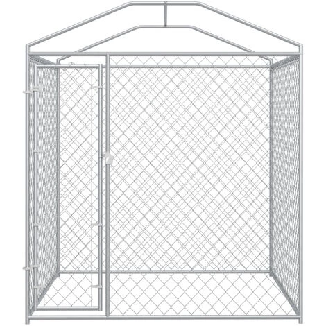 ASUPERMALL Chenil D'exterieur Avec Toit Pour Chiens 2x2x2,1 M 3 ASUPERMALL Chenil D'exterieur Avec Toit Pour Chiens 2x2x2,1 M – Image 3
