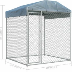 ASUPERMALL Chenil D'exterieur Avec Toit Pour Chiens 2x2x2,1 M 9 ASUPERMALL Chenil D'exterieur Avec Toit Pour Chiens 2x2x2,1 M -Niche, chenil, enclos et parc pour chien Soldes 2022 19766475 5