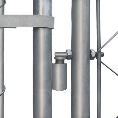 ASUPERMALL Chenil Exterieur Pour Chiens Acier Galvanise 2x2x1 M 4 ASUPERMALL Chenil Exterieur Pour Chiens Acier Galvanise 2x2x1 M – Image 4