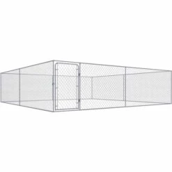 ASUPERMALL Chenil Exterieur Pour Chiens Acier Galvanise 4x4x1 M -Niche, chenil, enclos et parc pour chien Soldes 2022 19766644 5