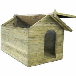 ASUPERMALL Niche De Jardin Avec Toit Ouvrant Pour Chien Pin Impregne FSC -Niche, chenil, enclos et parc pour chien Soldes 2022 19769089 5