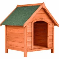 TECTAKE Niche Pour Chien En Bois Extèrieure Avec 1 Toit 72 Cm X 65 Cm X 83 Cm Marron - Marron