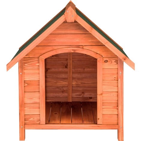 TECTAKE Niche Pour Chien En Bois Extèrieure Avec 1 Toit 72 Cm X 65 Cm X 83 Cm Marron - Marron 4 TECTAKE Niche Pour Chien En Bois Extèrieure Avec 1 Toit 72 Cm X 65 Cm X 83 Cm Marron - Marron – Image 4