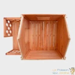 LE POISSON QUI JARDINE.FR Niche Pour Chiens Ou Chats L Avec Cheminée, Épicéa, Longueur De 95 Cm. - Bois -Niche, chenil, enclos et parc pour chien Soldes 2022 1986535 5