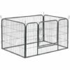 Enclos Parc Pour Animaux Avec Porte 125 X 85 X 70 Cm Acier Argenté [pro.tec]