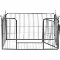 Enclos Parc Pour Animaux Avec Porte 125 X 85 X 70 Cm Acier Argenté [pro.tec] -Niche, chenil, enclos et parc pour chien Soldes 2022 20890179 5