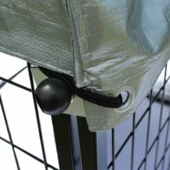 WILTEC Chenil Avec Toiture 121x121x137cm Enclos Extérieur Pour Chien Cage Niche Protection Solaire Outdoor -Niche, chenil, enclos et parc pour chien Soldes 2022 21034896 3