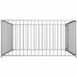 YOUTHUP Chenil D'extérieur Pour Chiens Clôture Pour Chien 200 X 200 X 100 Cm - Argent -Niche, chenil, enclos et parc pour chien Soldes 2022 21675700 3