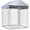 ASUPERMALL Chenil Exterieur Avec Toit 100 X 100 X 125 Cm