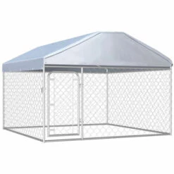 ASUPERMALL Chenil Exterieur Avec Toit Pour Chiens 200 X 200 X 135 Cm