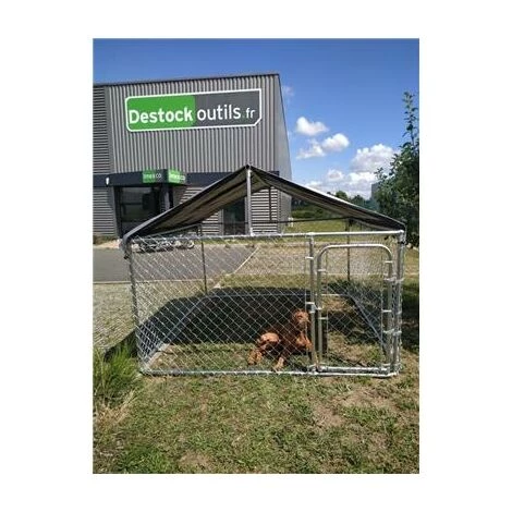 DESTOCKOUTILS Chenil Grillagé Pour Chien Avec Toit 1 DESTOCKOUTILS Chenil Grillagé Pour Chien Avec Toit