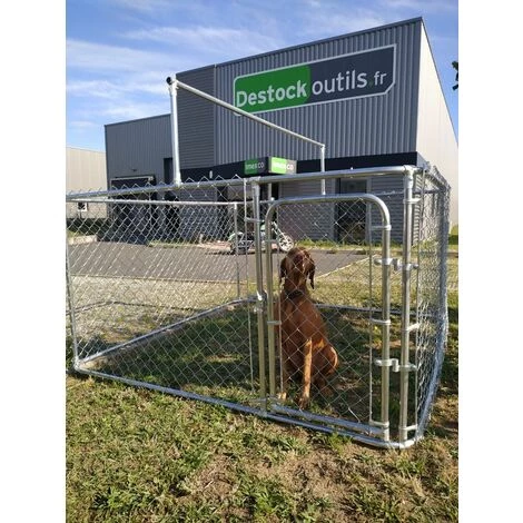 DESTOCKOUTILS Chenil Grillagé Pour Chien Avec Toit 2 DESTOCKOUTILS Chenil Grillagé Pour Chien Avec Toit – Image 2