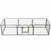 Topdeal Parc Pour Chiens 8 Panneaux Acier 60 X 80 Cm Noir