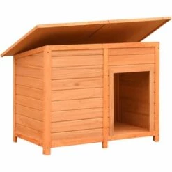 Topdeal Niche Pour Chiens Bois De Pin Et De Sapin Solide 120x77x86 Cm -Niche, chenil, enclos et parc pour chien Soldes 2022 22997228 4