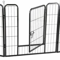 Yaheetech 6 Panneaux Parc Enclos Pour Chiens Chiots Lapins Métal 80 X 80 Cm Noir -Niche, chenil, enclos et parc pour chien Soldes 2022 23070776 3